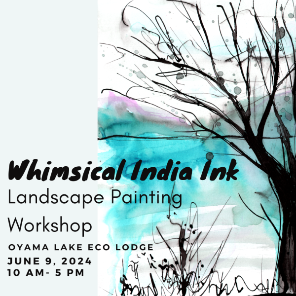 Whimsical India Ink Landscape Painting Workshop